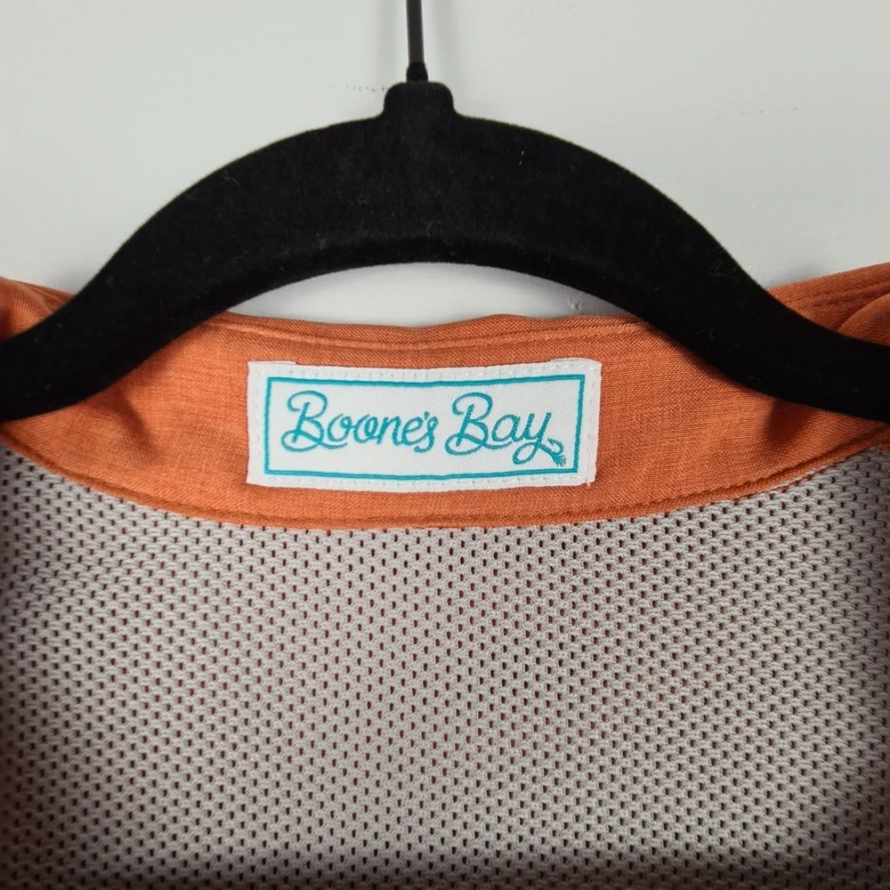 Boone's‎ Bay Fishing Shirt Vented Orange Roll Tab S Women's UV Protect Outdoor